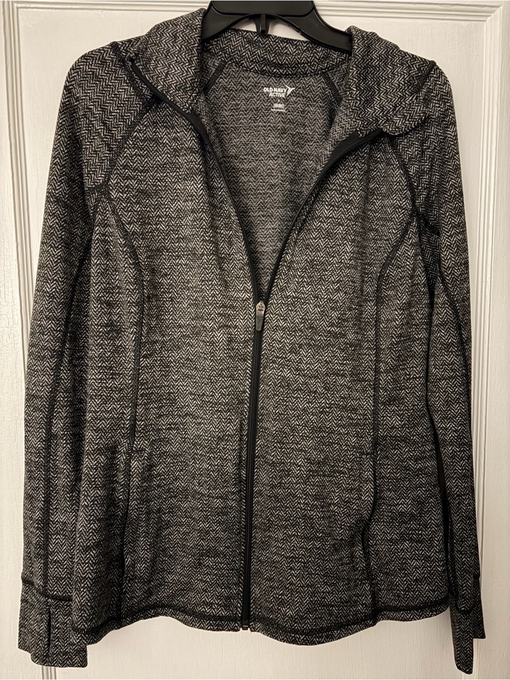 Old Navy Go Dry Active Women's Black & Gray Zip-Up Jacket